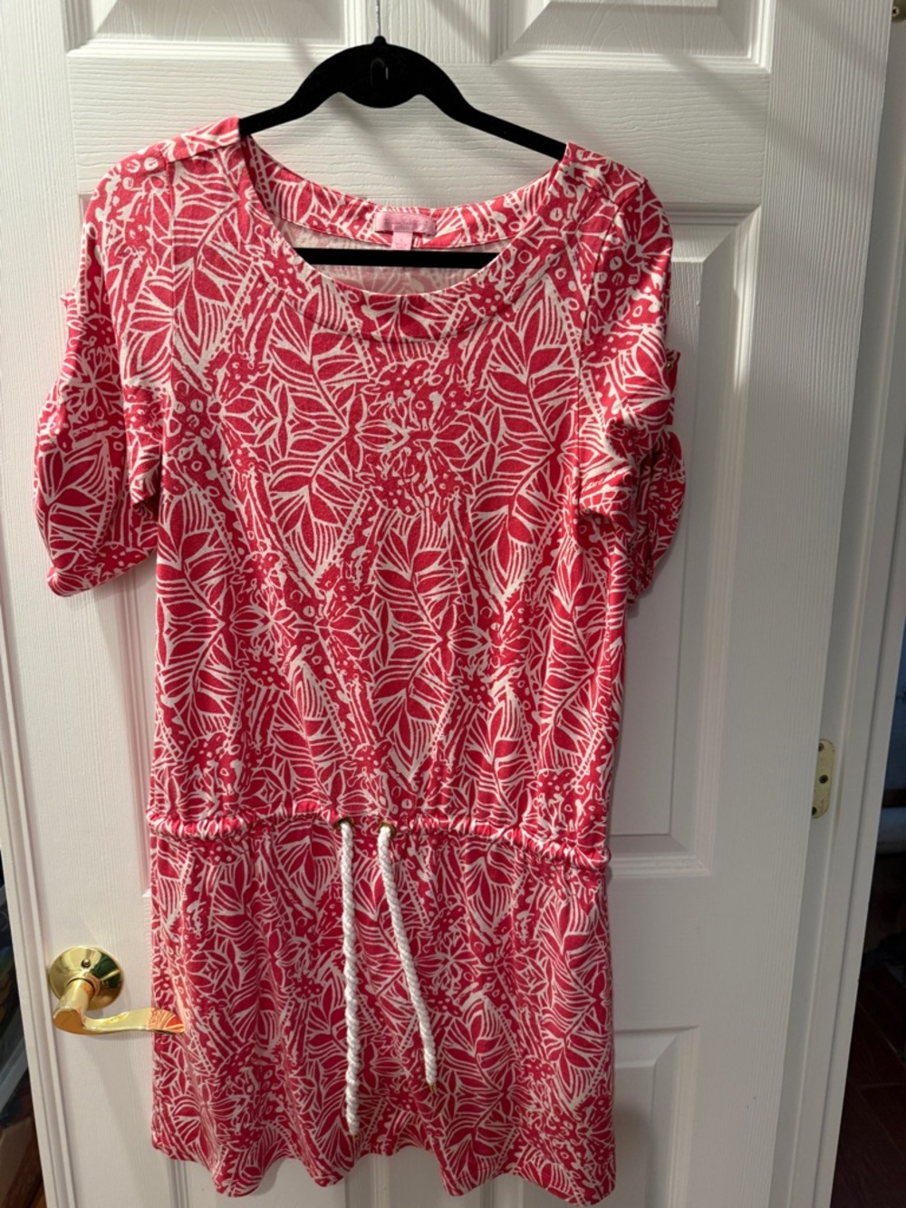 Lilly Pulitzer Pink and White Printed Mini Dress